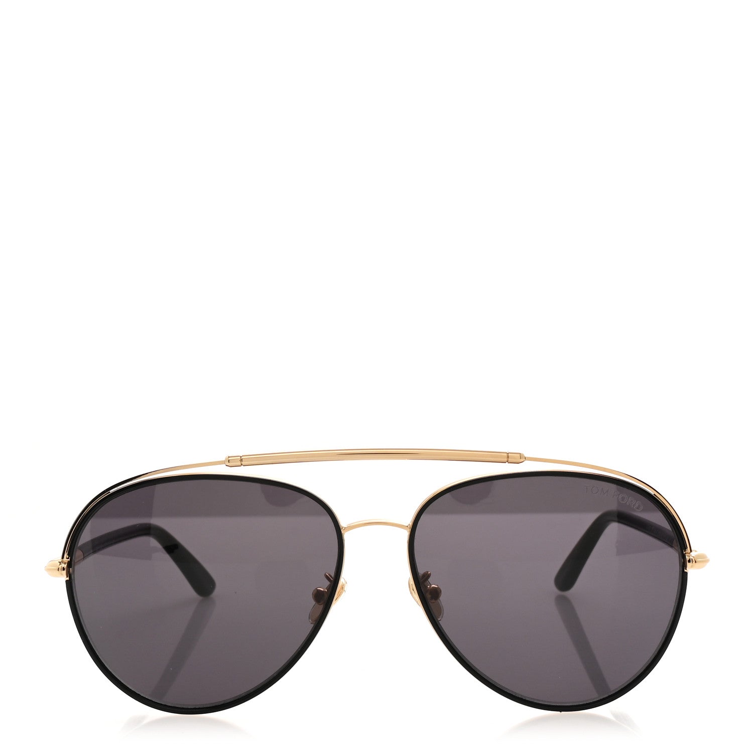 Tom Ford Metal Polarized Aviator Curtis Sunglasses TF748 Gold Black 2 of 7