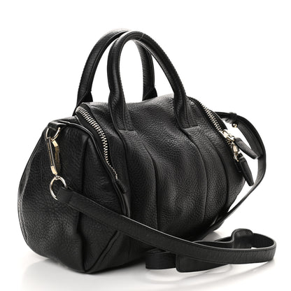 Alexander Wang Pebbled Lambskin Rockie Black Pale Gold Hardware 3 of 11