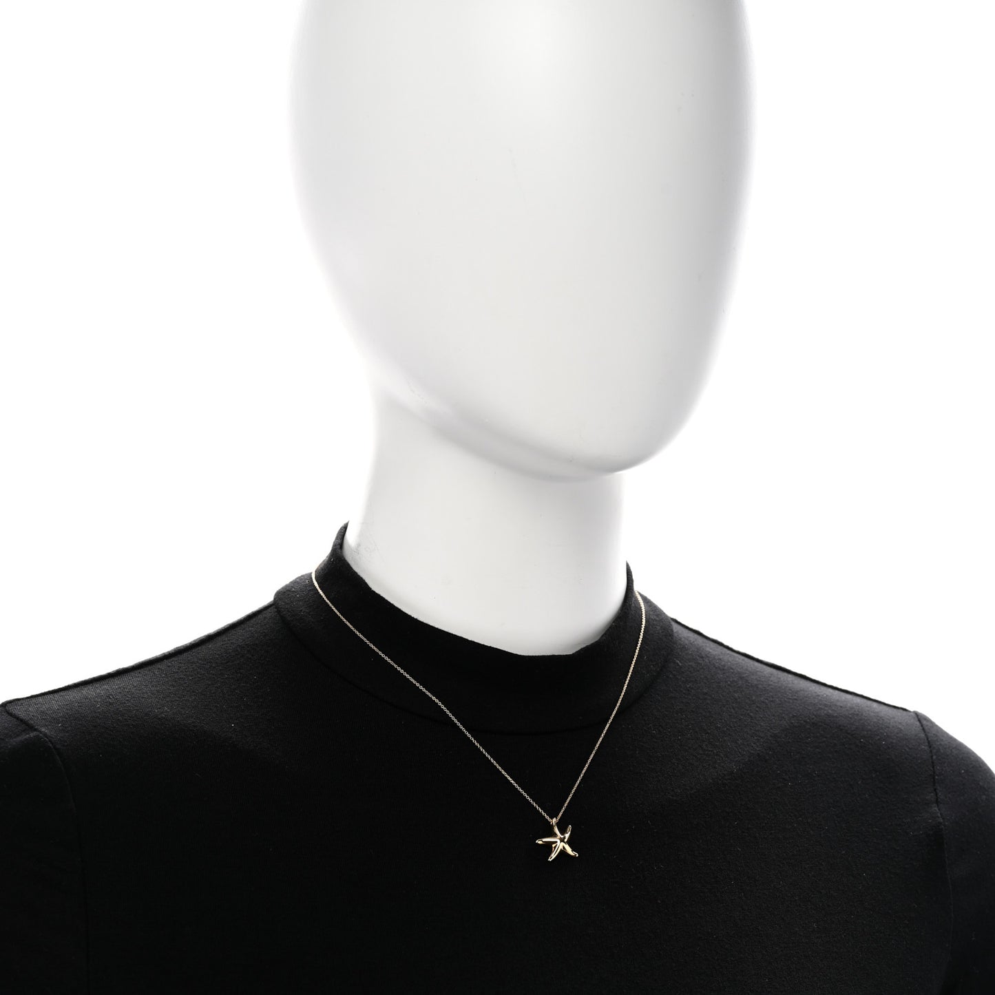 18K Yellow Gold 15mm Elsa Peretti Starfish Pendant Necklace