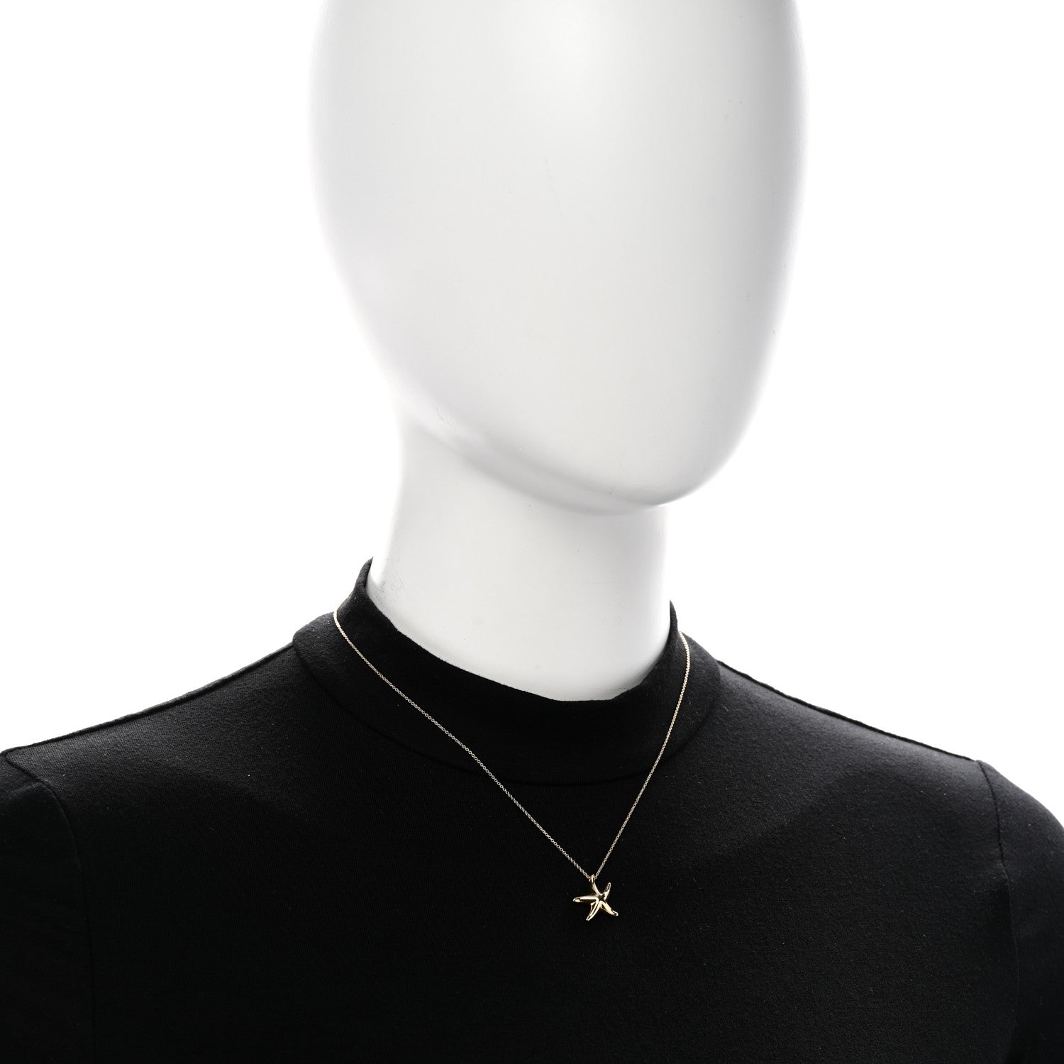 Tiffany 18K Yellow Gold 15mm Elsa Peretti Starfish Pendant Necklace 2 of 5