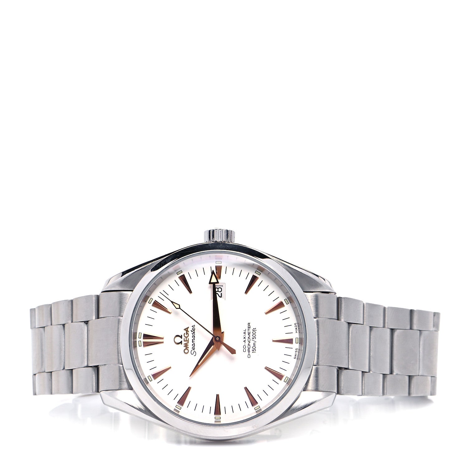 Omega Stainless Steel 42mm Seamaster Aqua Terra 150M Master Co-Axial Automatic Watch White 2502.34 2 of 4