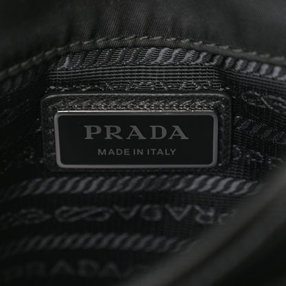 Prada Re-Nylon Saffiano Mini Pocket Single Snap Buckle Messenger Bag Black 6 of 11