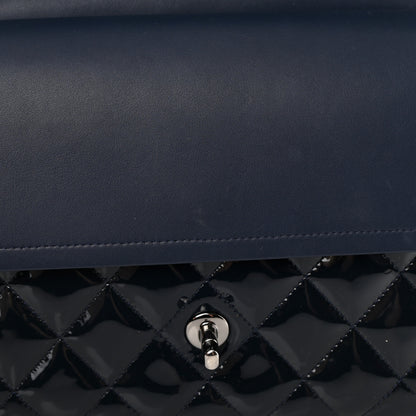 Chanel Patent Quilted Jumbo Double Flap Navy 12 of 17