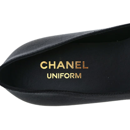 Chanel Lambskin Cap Toe CC Pumps 36 Black 7 of 8