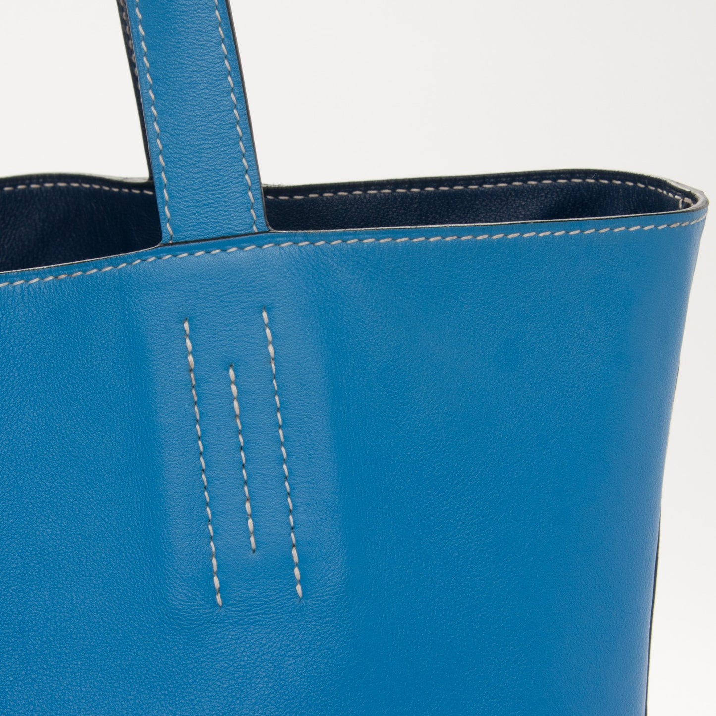 Veau Sikkim Double Sens 36 Reversible Tote Bleu Sapphire Bleu Paradis