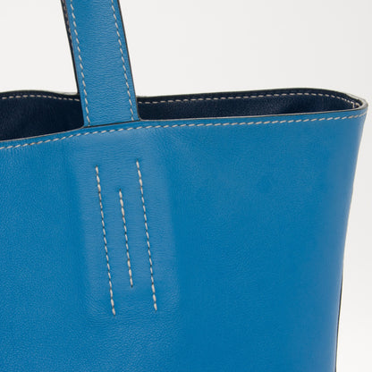 Hermes Veau Sikkim Double Sens 36 Reversible Tote Bleu Sapphire Bleu Paradis 9 of 10
