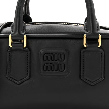 Miu Miu Calfskin Mini Arcadie Top Handle Bag Black 7 of 9