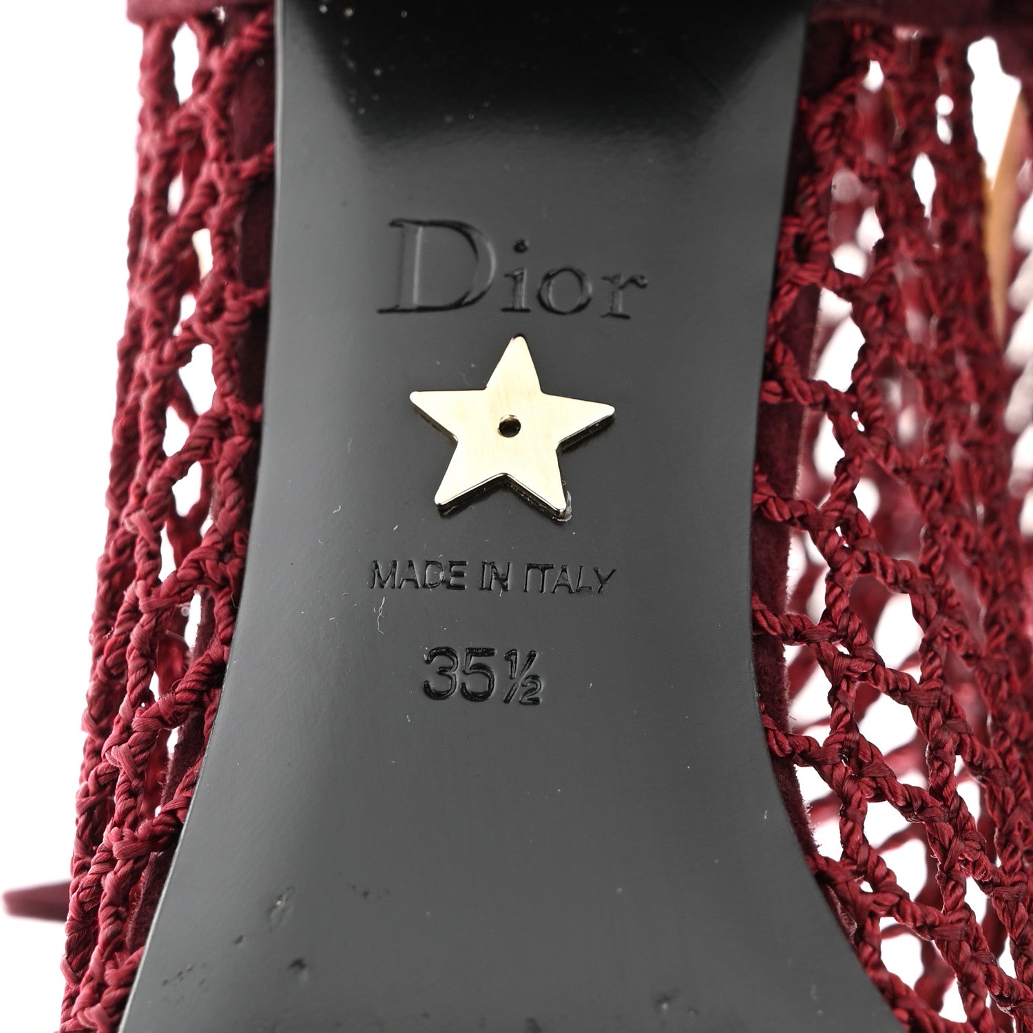 Christian Dior Suede Resille Naughtily-D 30mm Ankle Boots 35.5 Rouge Noir 7 of 9