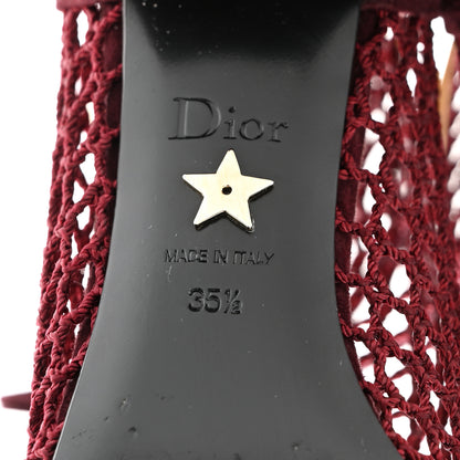 Christian Dior Suede Resille Naughtily-D 30mm Ankle Boots 35.5 Rouge Noir 7 of 9