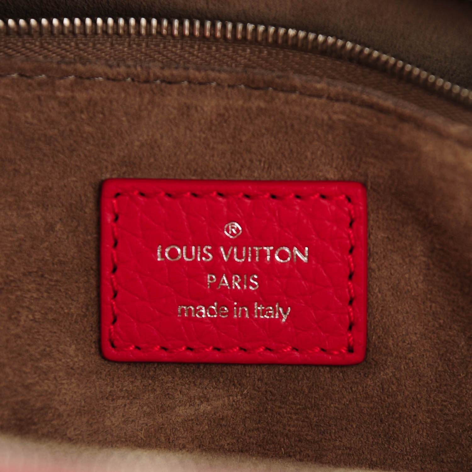 Louis Vuitton Cuir Taurillon Soft Lockit PM Rubis 6 of 7