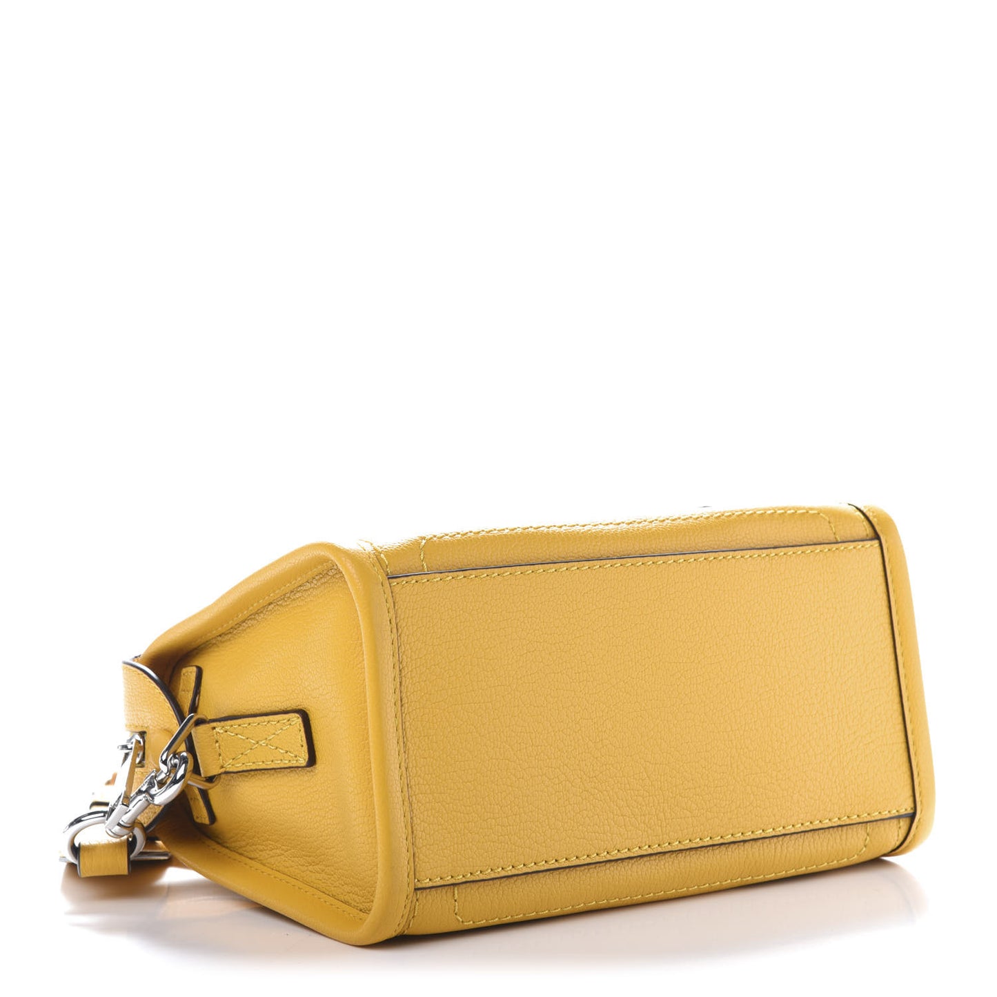 Textured Calfskin Satchel Ochre