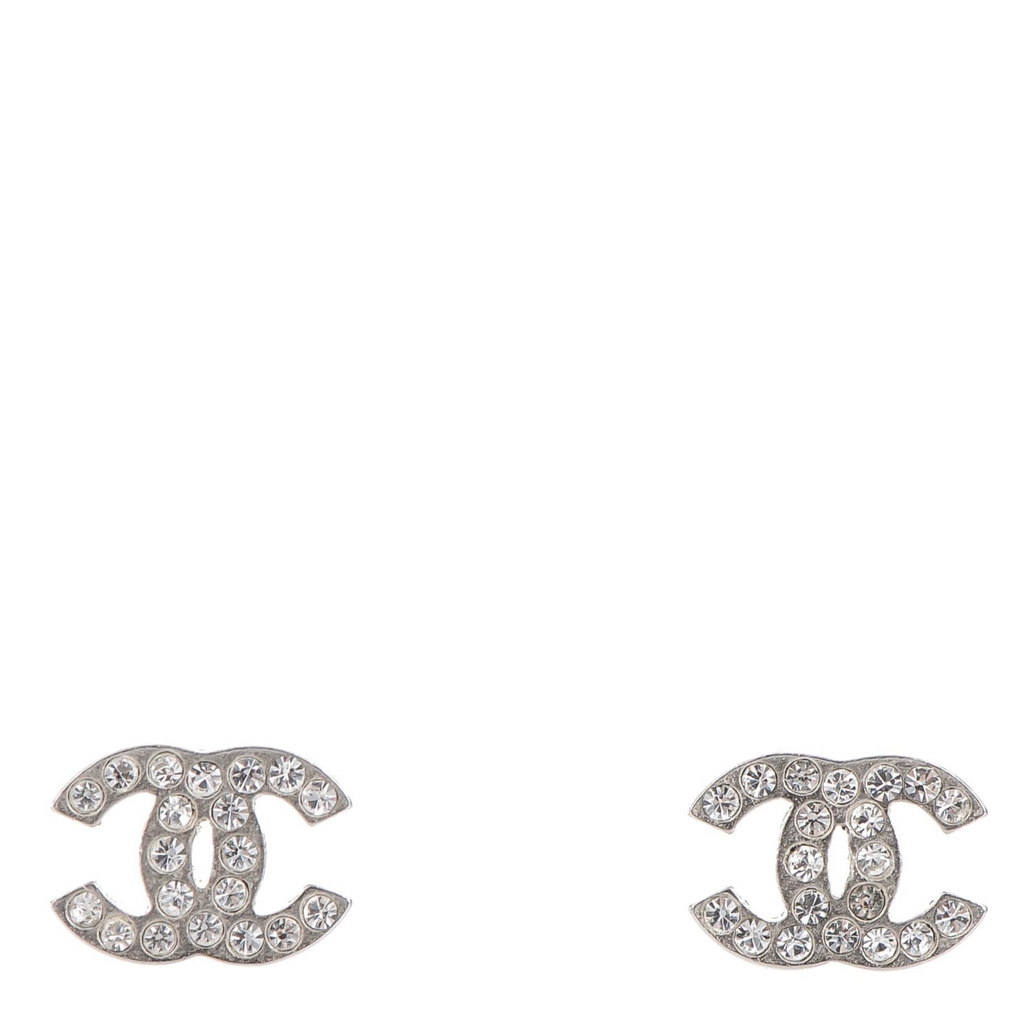 Crystal Mini Timeless CC Earrings Silver