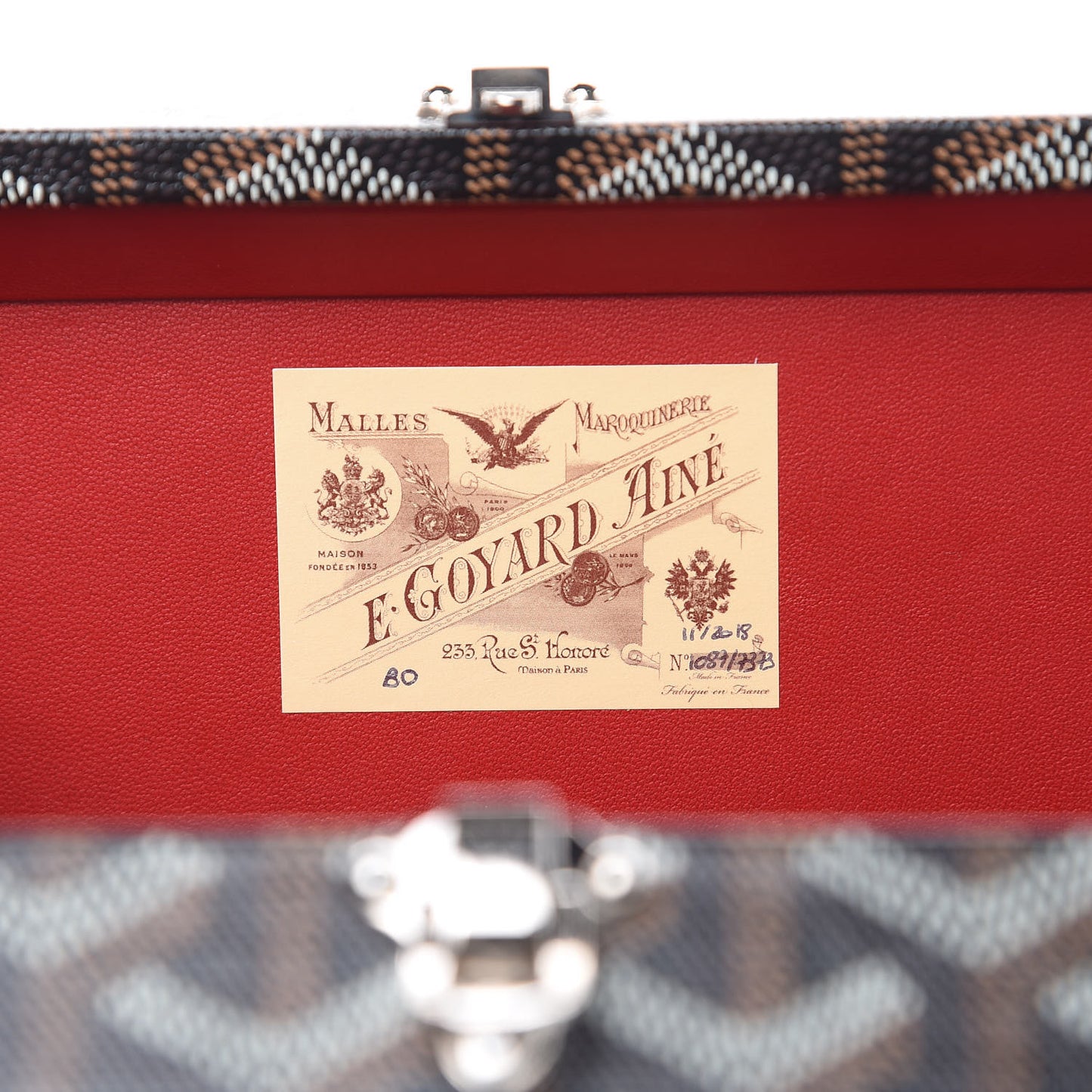 Goyardine Minaudiere Trunk Bag Black