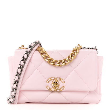 Chanel Lambskin Quilted Medium Chanel 19 Flap Light Pink 1 of 10
