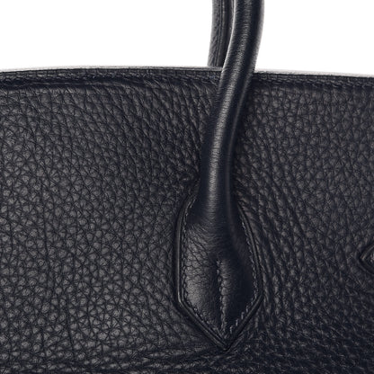 Hermes Taurillon Clemence Birkin 35 Bleu Indigo 30 of 36
