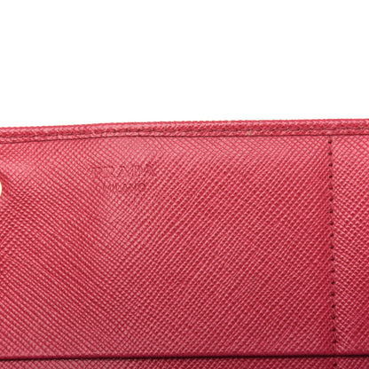 Prada Saffiano Bow Continental Wallet Peonia 6 of 7