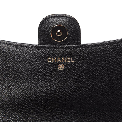 Chanel Caviar Quilted Flap Phone Holder With Chain Black 8 of 12