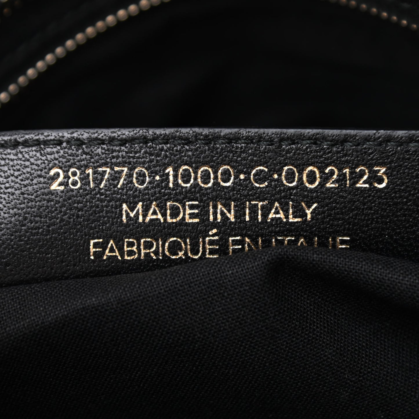 Calfskin Crocodile Embossed Giant 12 Gold Hardware City Black