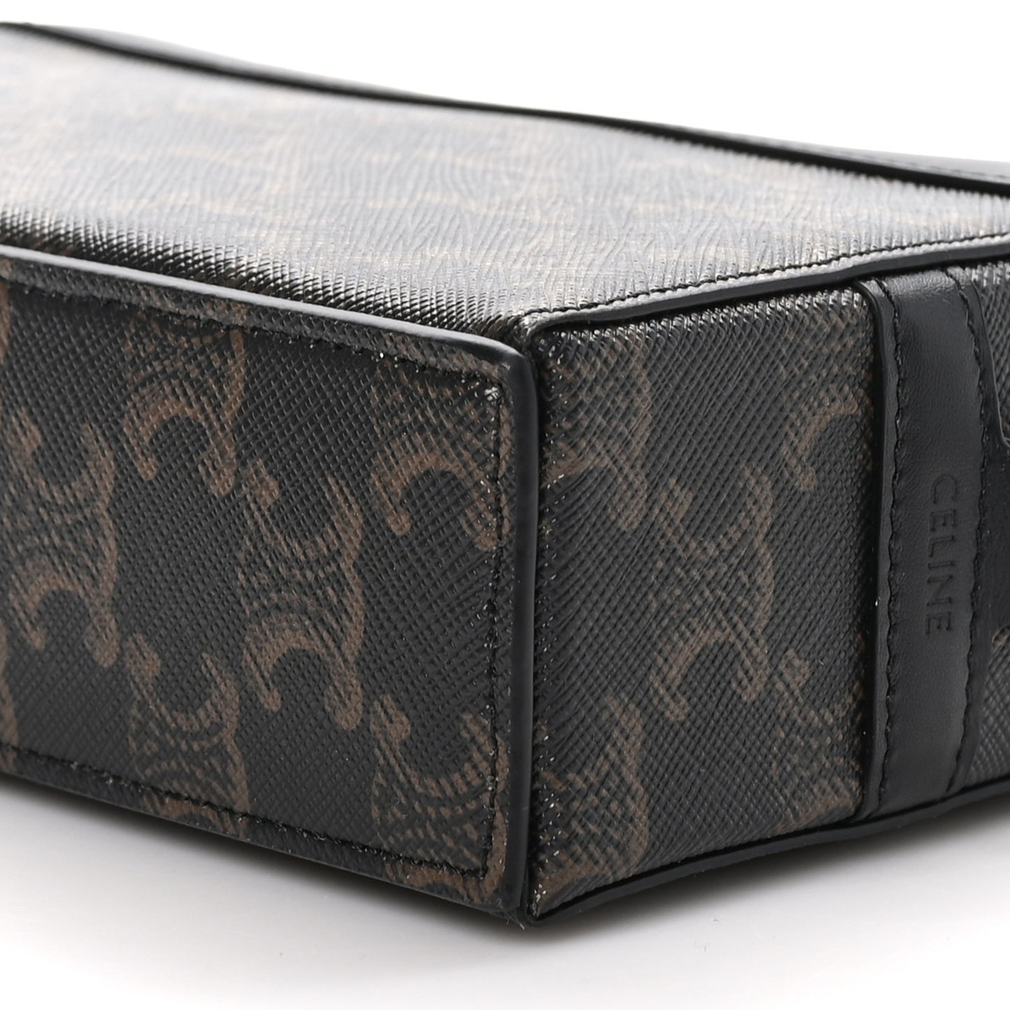 Triomphe Canvas Mini Bowling Shoulder Bag Black