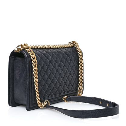 Chanel Caviar Quilted New Medium Boy Flap Navy 3 of 10