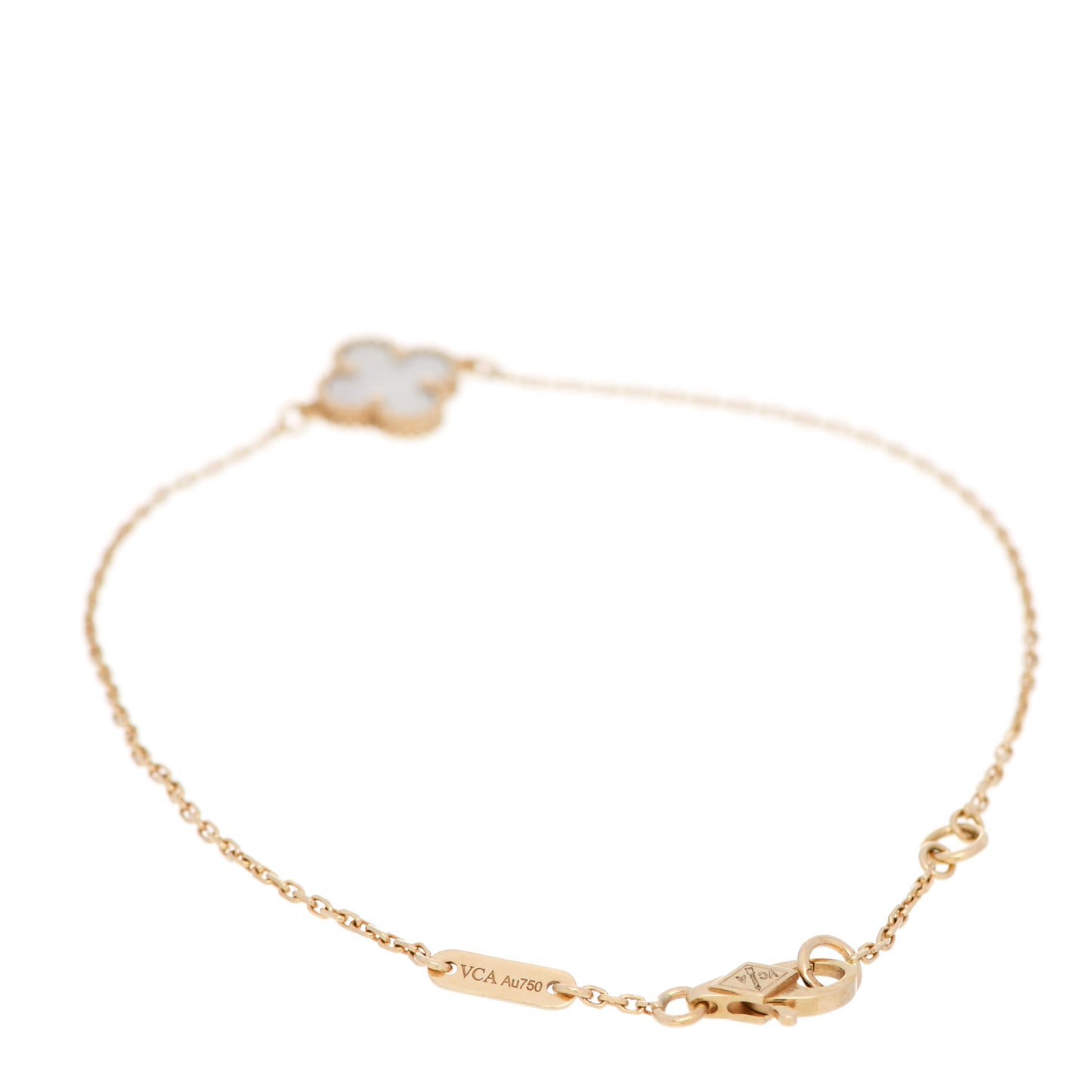 18K Yellow Gold Mother of Pearl Sweet Alhambra Bracelet
