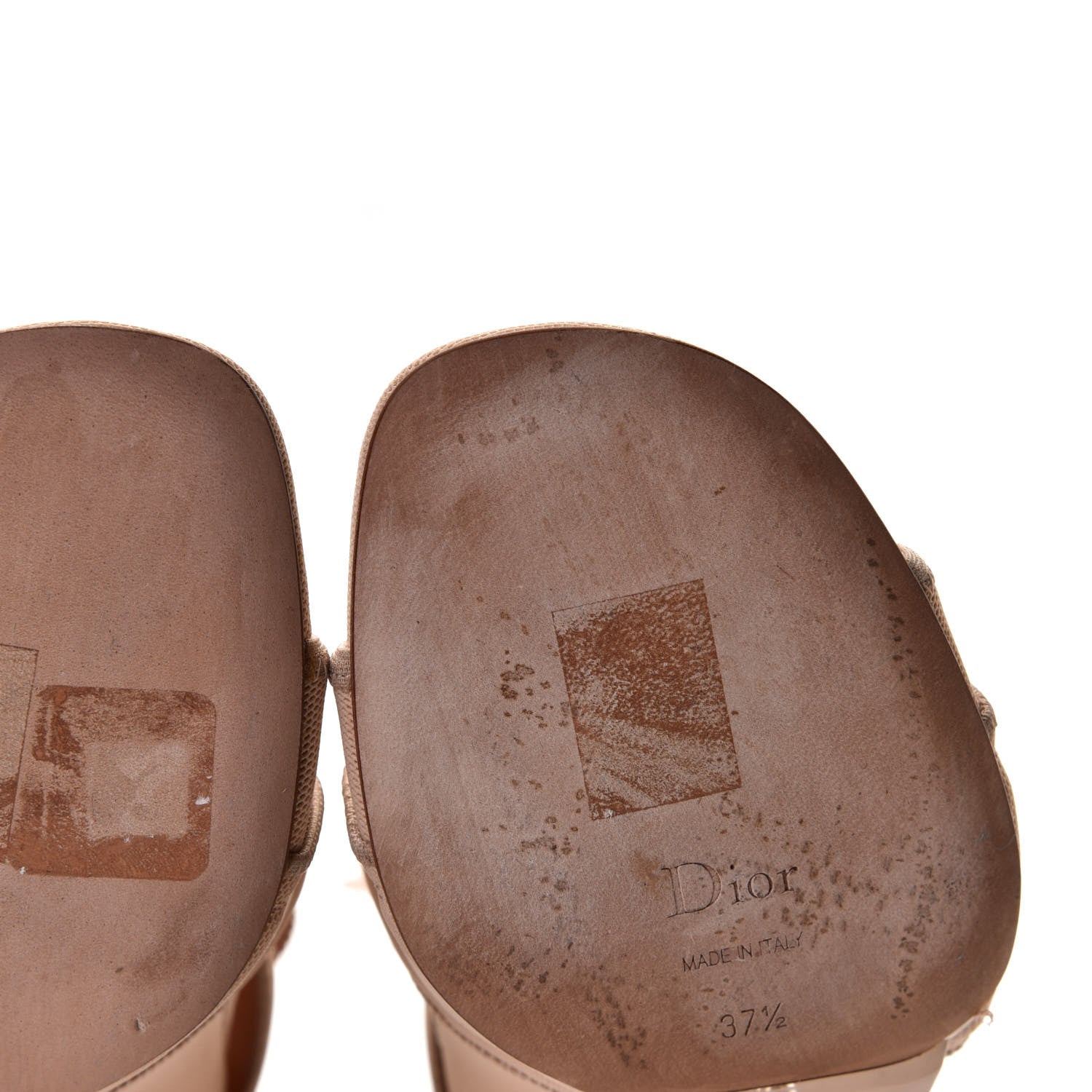 Christian Dior Micro Resille Alena Etoile Sandals 37.5 Nude 6 of 8