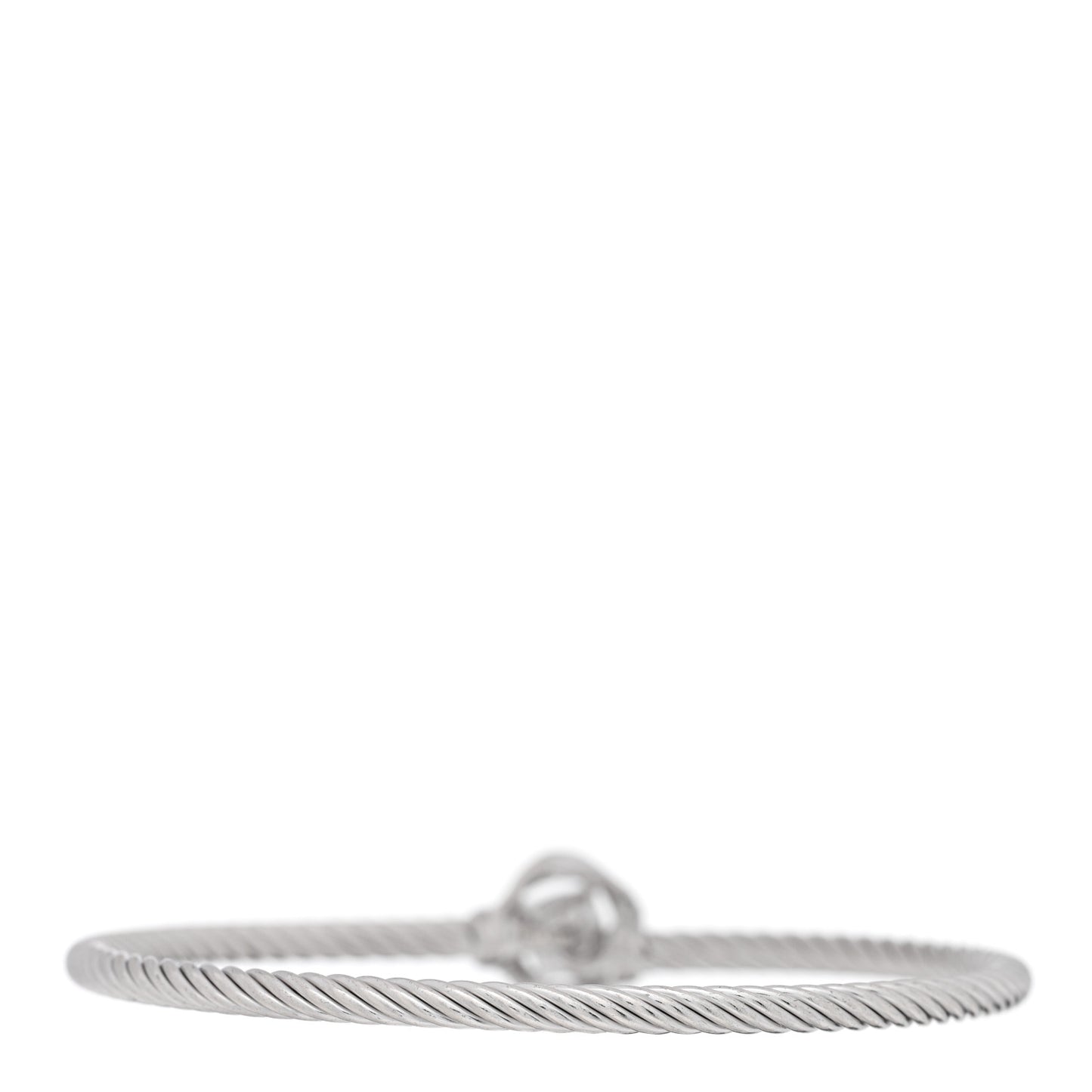 Sterling Silver Diamond 3mm Infinity Bracelet