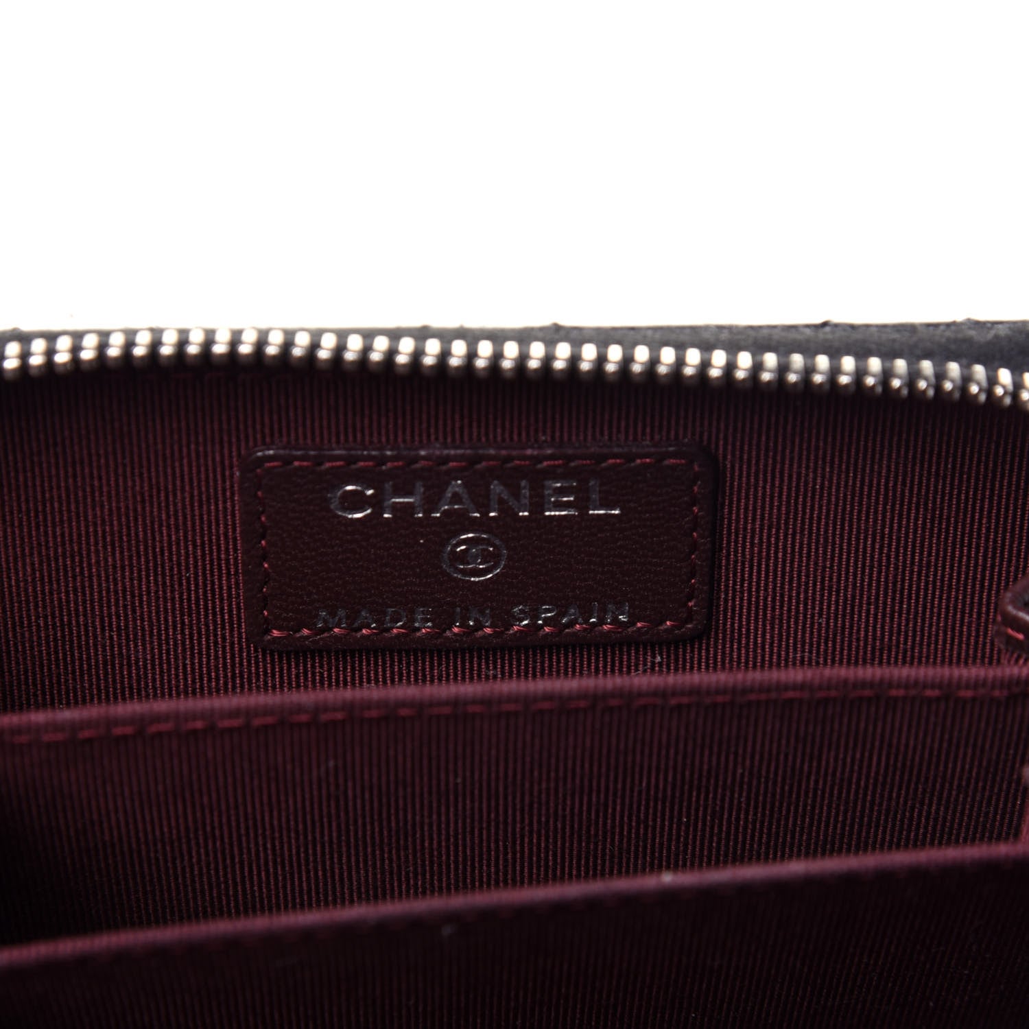 Chanel Lambskin Quilted Zip Coin Purse Black 6 of 10