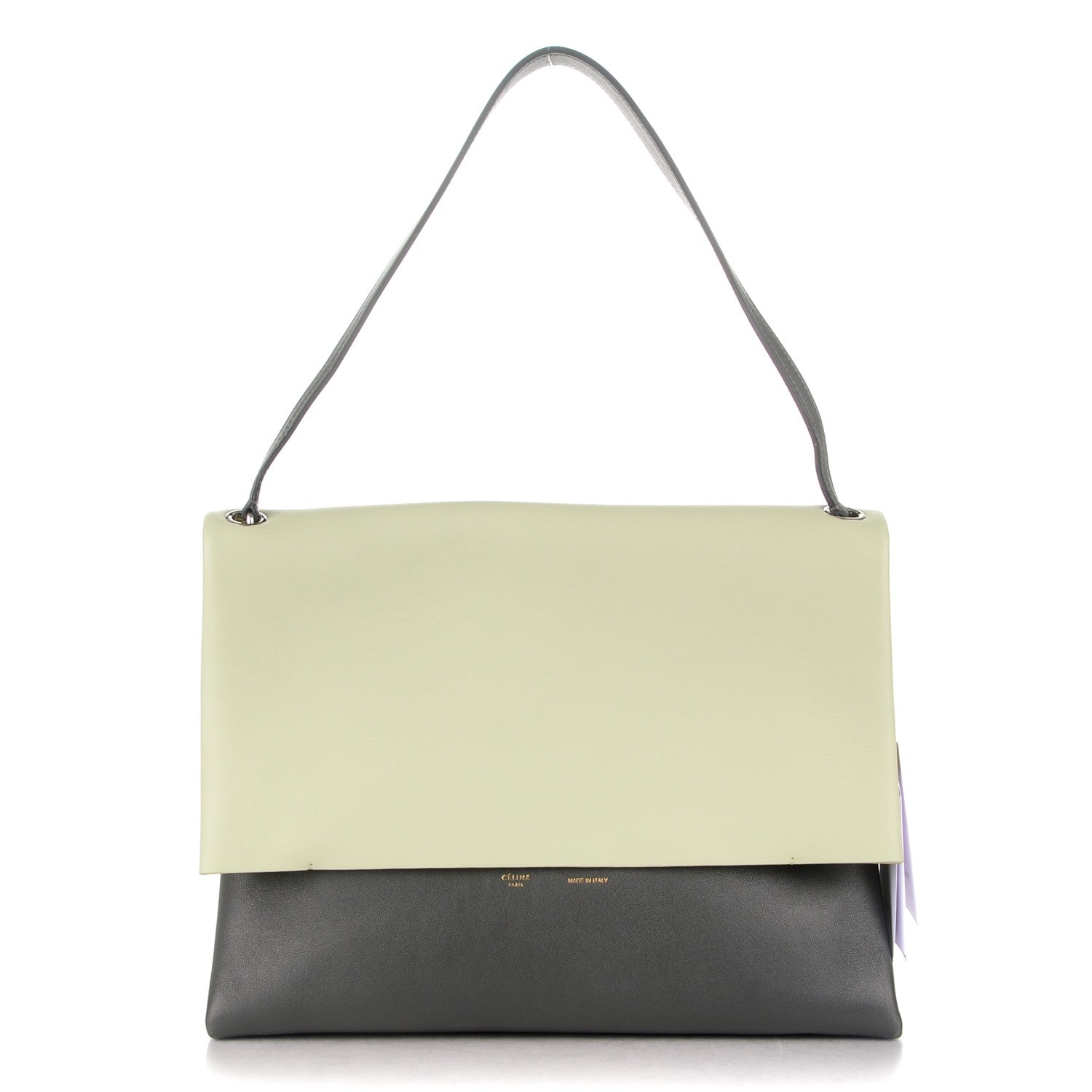 Celine Calfskin Suede All Soft Shoulder Bag Pistachio 1 of 6