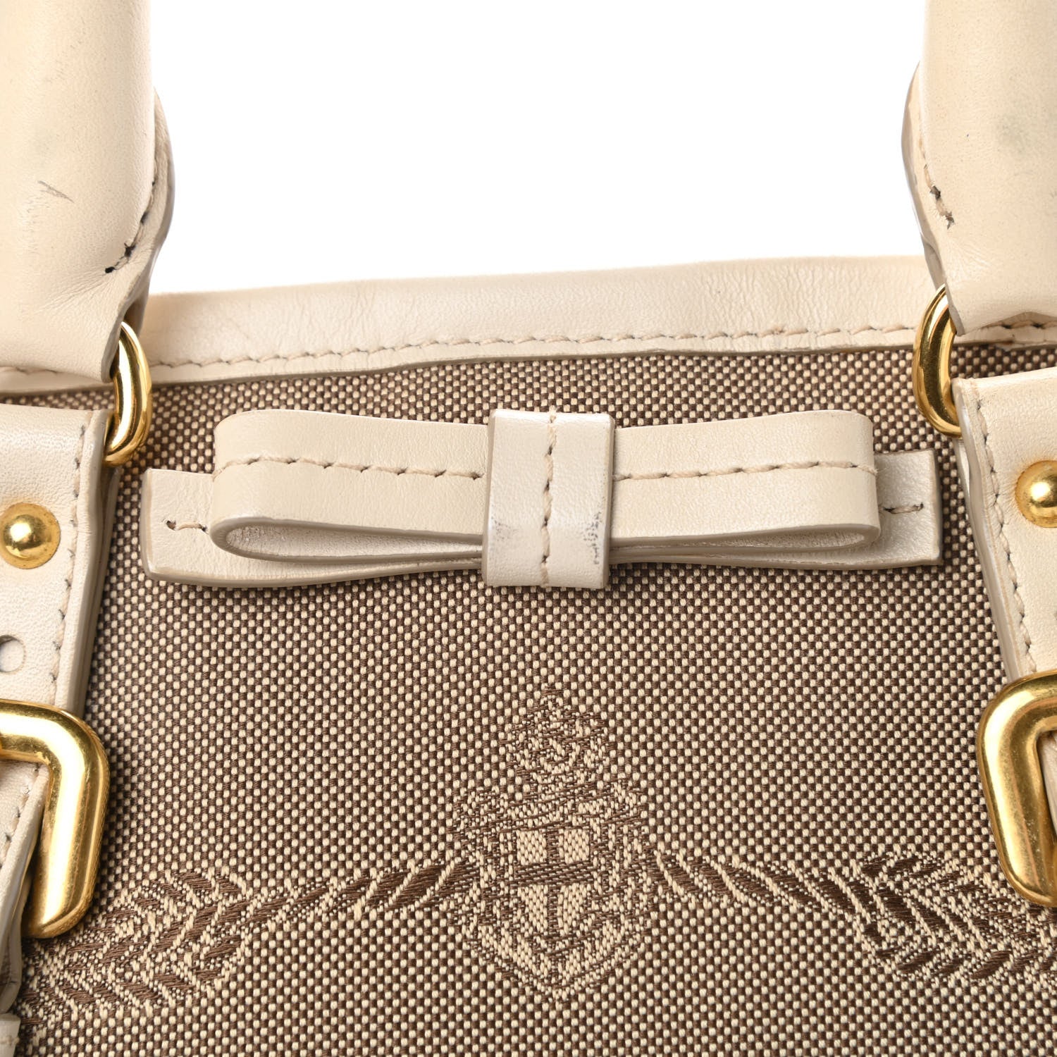 Prada Jacquard Logo Tote Talco 17 of 17