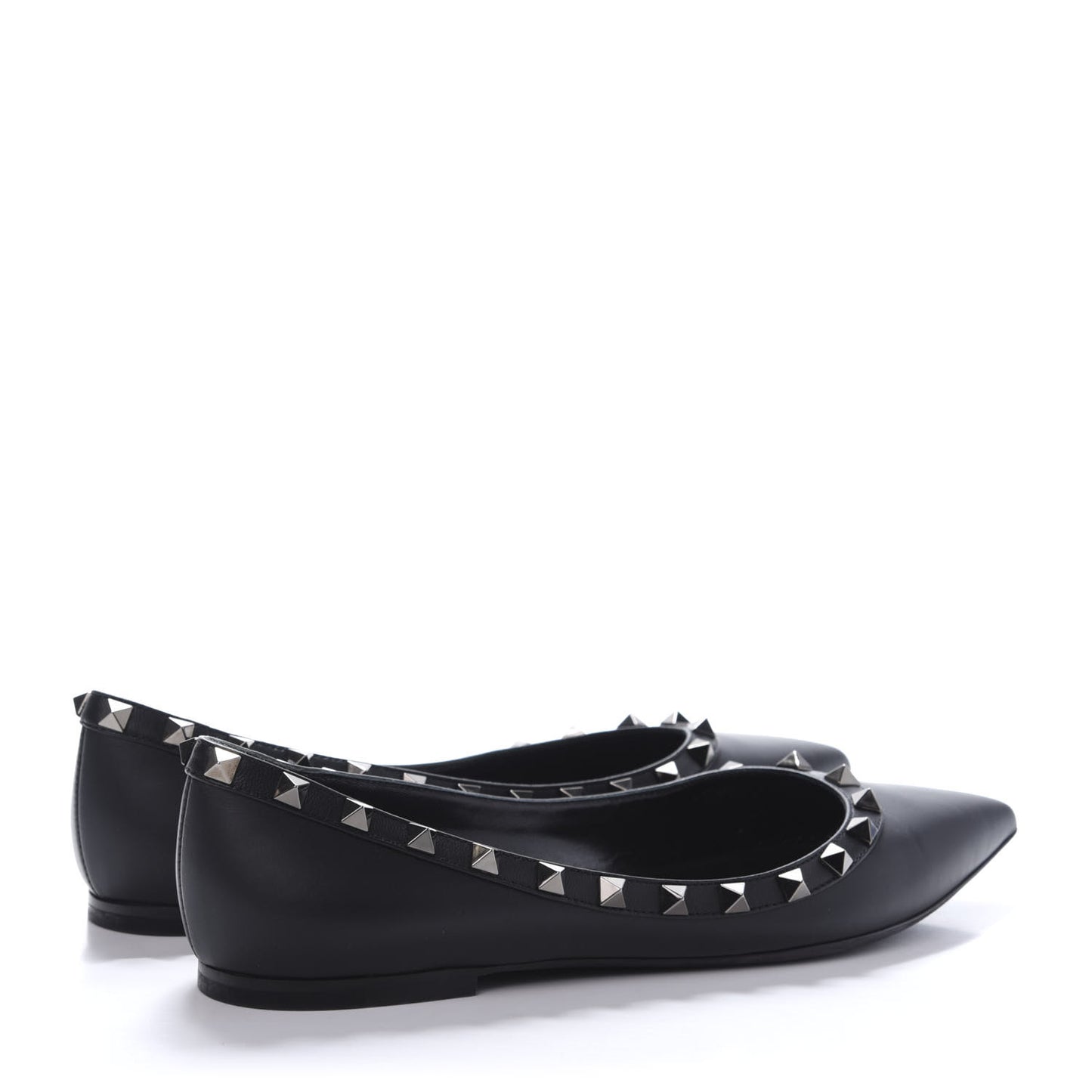 Nappa Rockstud Ballerina Flats 38 Black