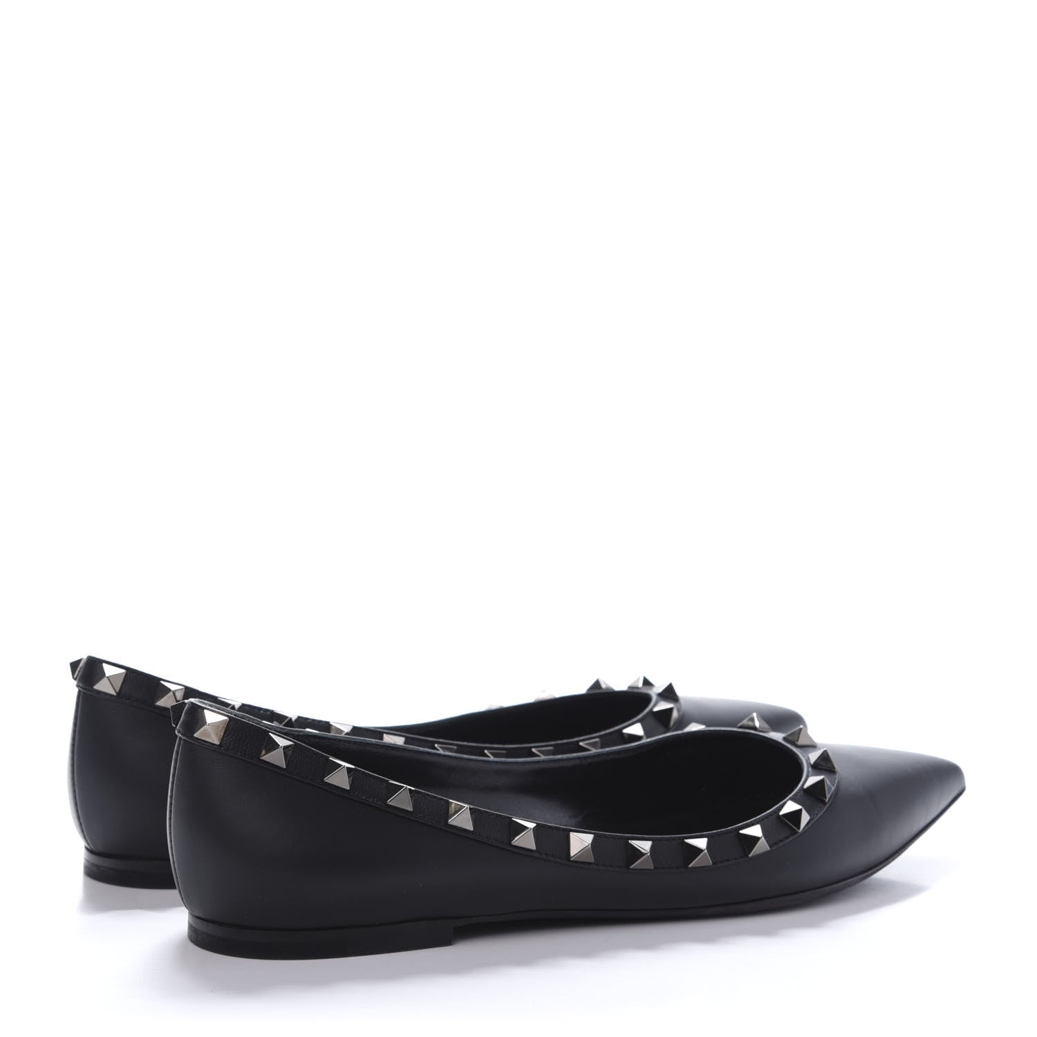 Valentino Garavani Nappa Rockstud Ballerina Flats 38 Black 4 of 9