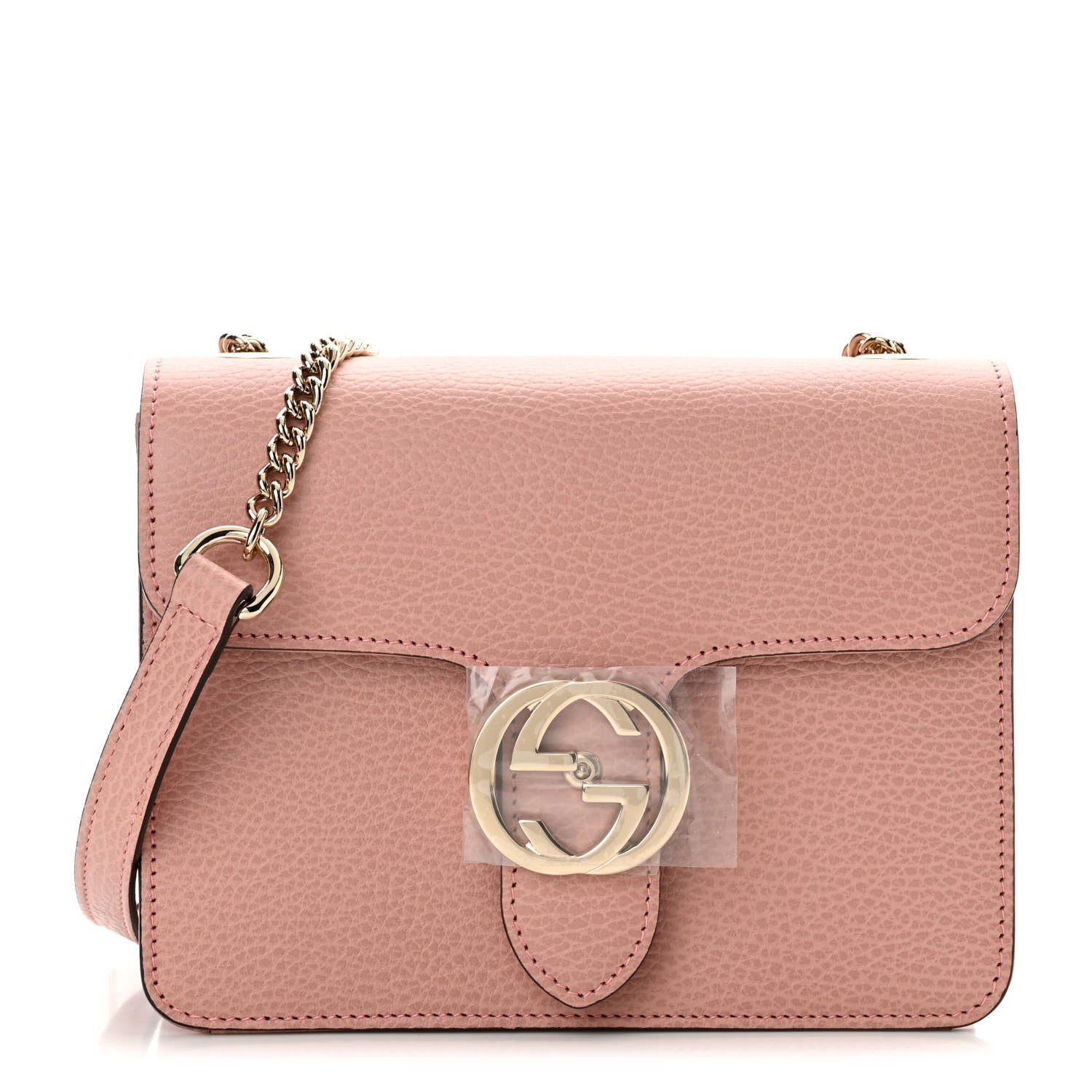 Gucci Dollar Calfskin Small Interlocking G Shoulder Bag Soft Pink 1 of 10