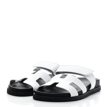 Hermes Calfskin Womens Chypre Sandals 36.5 White 3 of 8