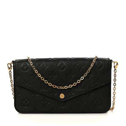 Louis Vuitton Empreinte Pochette Felicie Chain Wallet Black 1 of 15