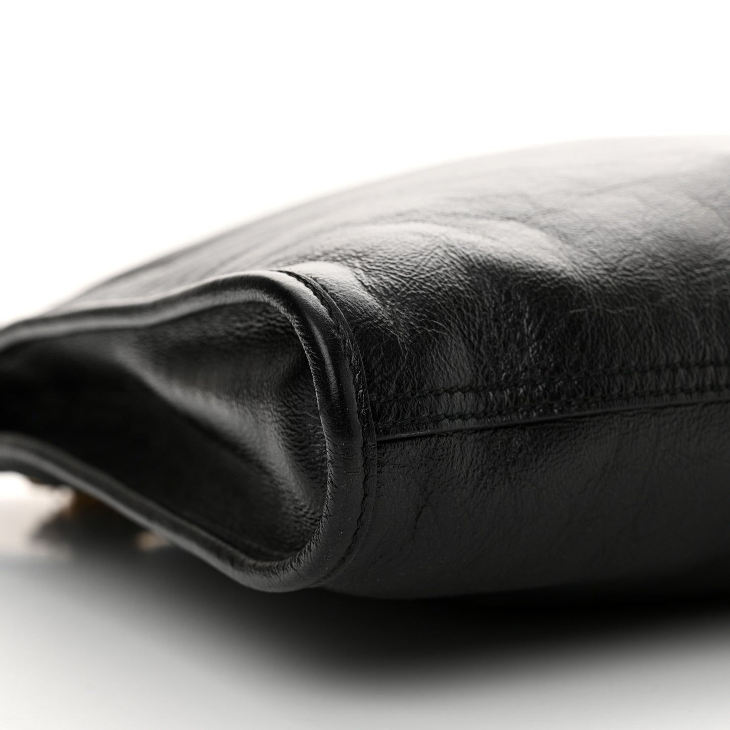 Calfskin Maxi Rajah Chain Tote Black