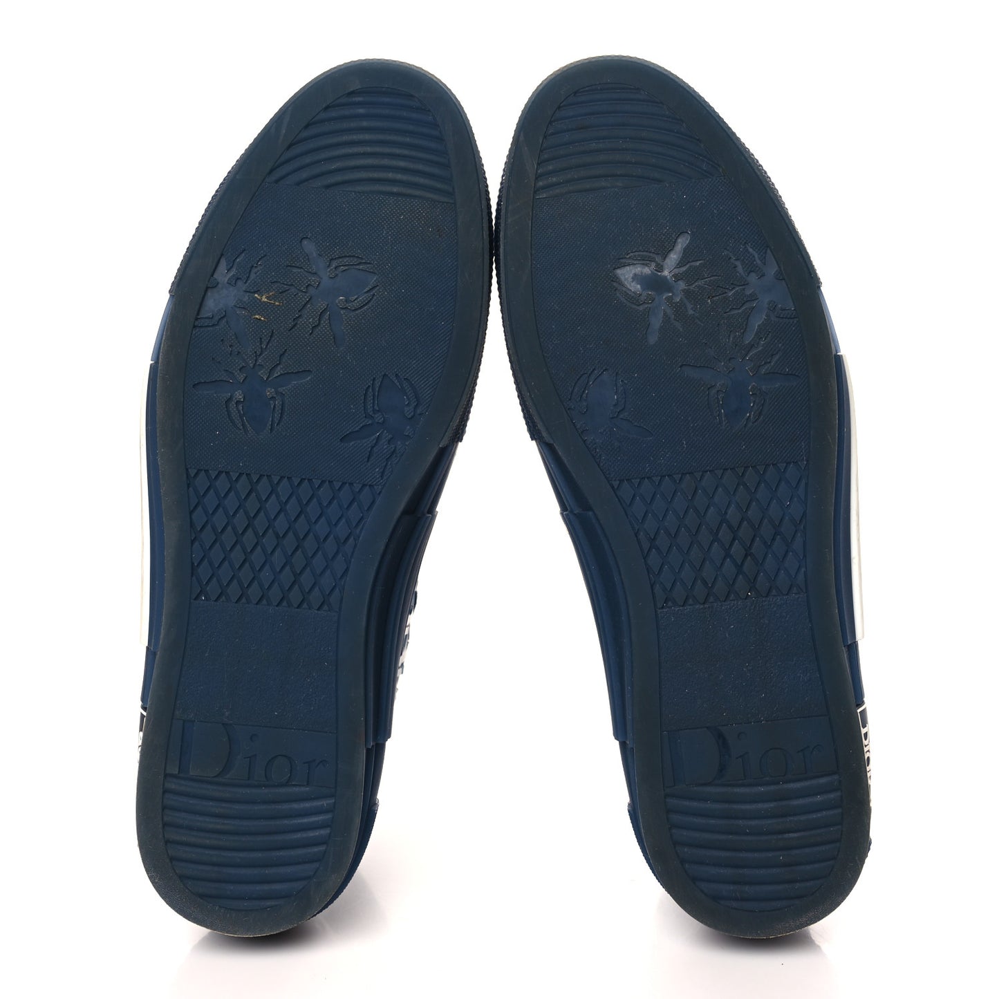 Transparent Canvas Raised Oblique Mens B23 High Top Sneakers 43 Blue