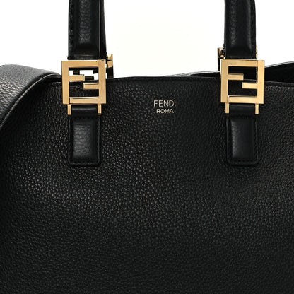 Fendi Cuoio Romano Selleria Medium FF Tote Black 7 of 9