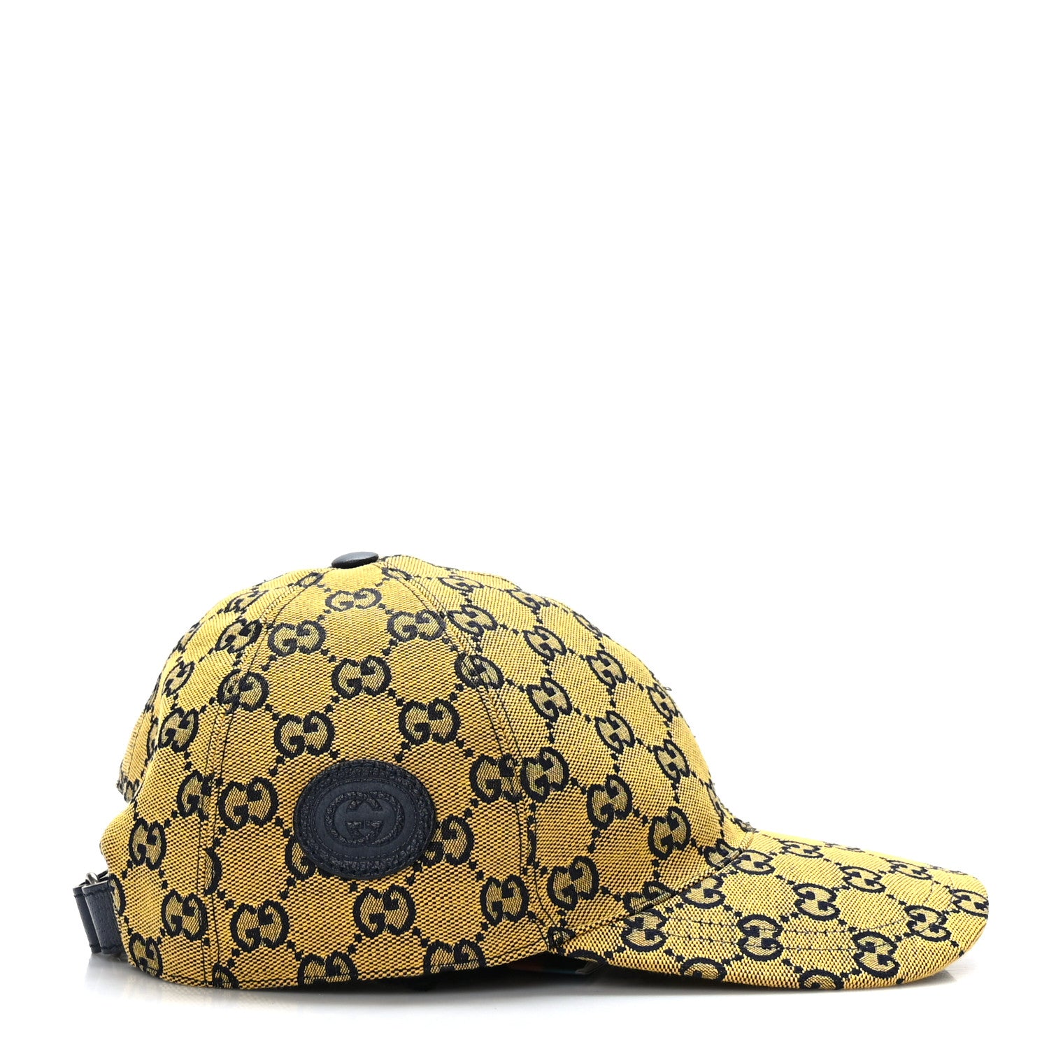 Gucci Monogram Multicolor Retro Interlocking G Baseball Hat M Yellow Blue 4 of 8