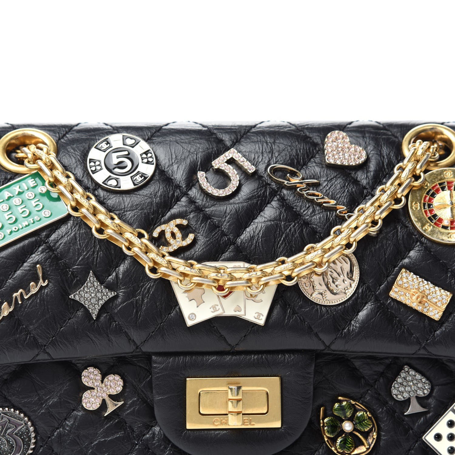 Chanel Aged Calfskin Casino 2.55 Reissue 224 Flap Black 14 of 14