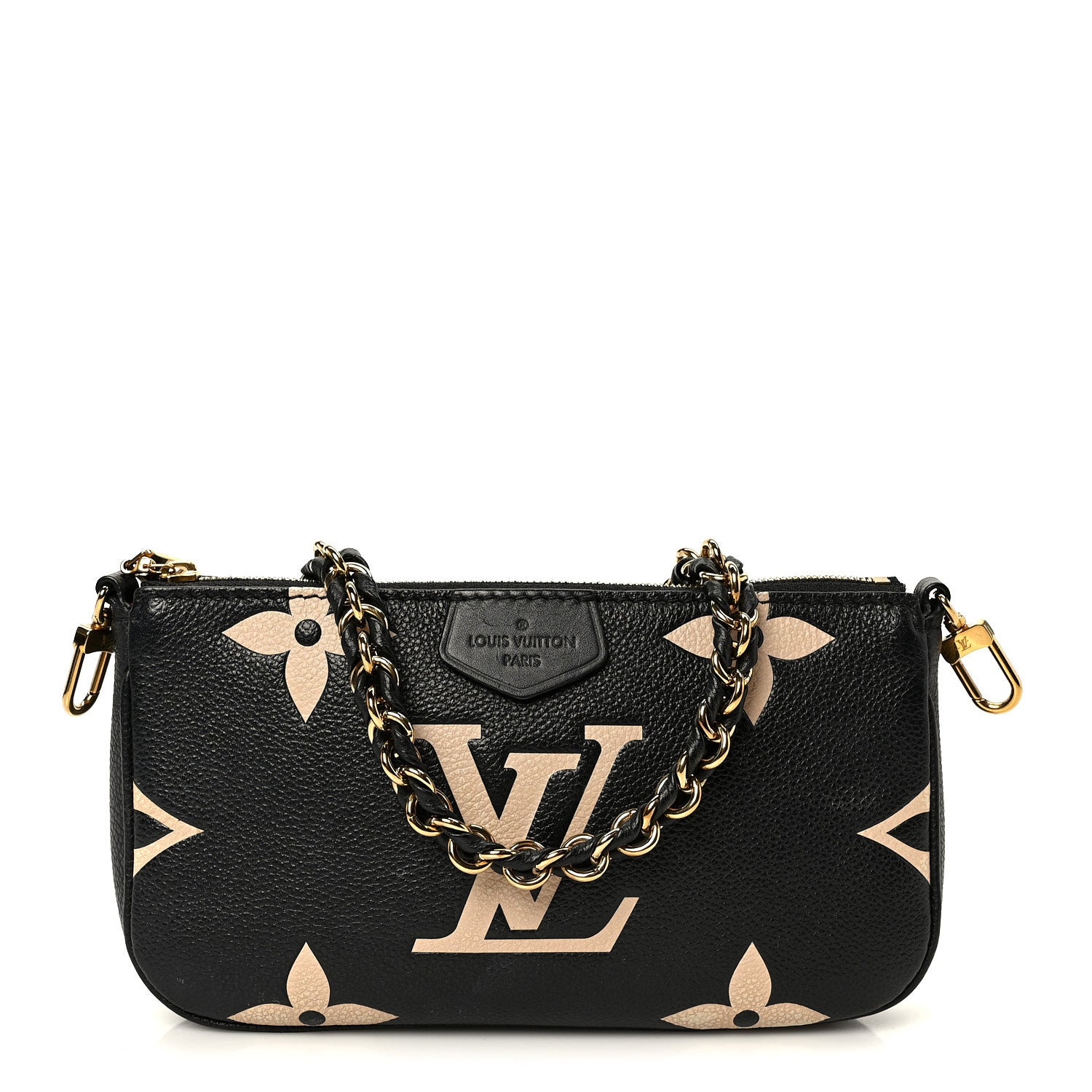 Louis Vuitton Empreinte Monogram Giant Multi Pochette Accessories Mini Pochette Black Beige 1 of 9