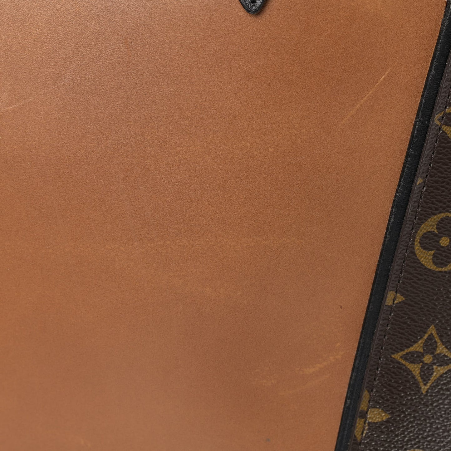 Monogram Cuir Orfevre Tote W PM Noisette