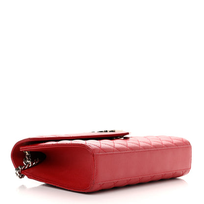 Saint Laurent Grain De Poudre Textured Mixed Matelasse Triquilt Medium Monogram Satchel New Red 4 of 11