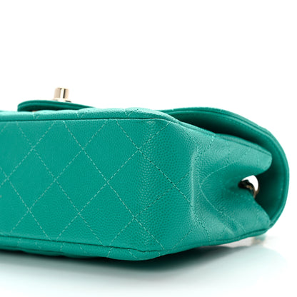 Chanel Caviar Quilted Mini Rectangular Flap Turquoise 8 of 9