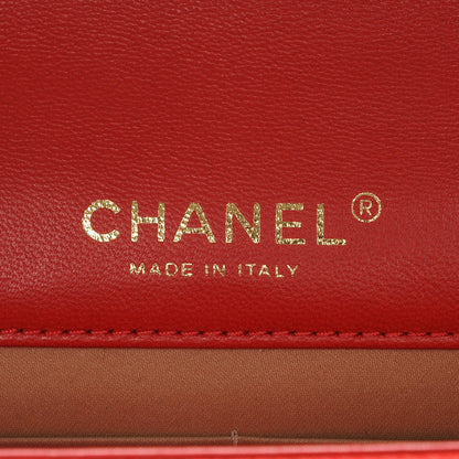 Chanel Lambskin Quilted Golden Class Wallet on Chain WOC Red 6 of 7