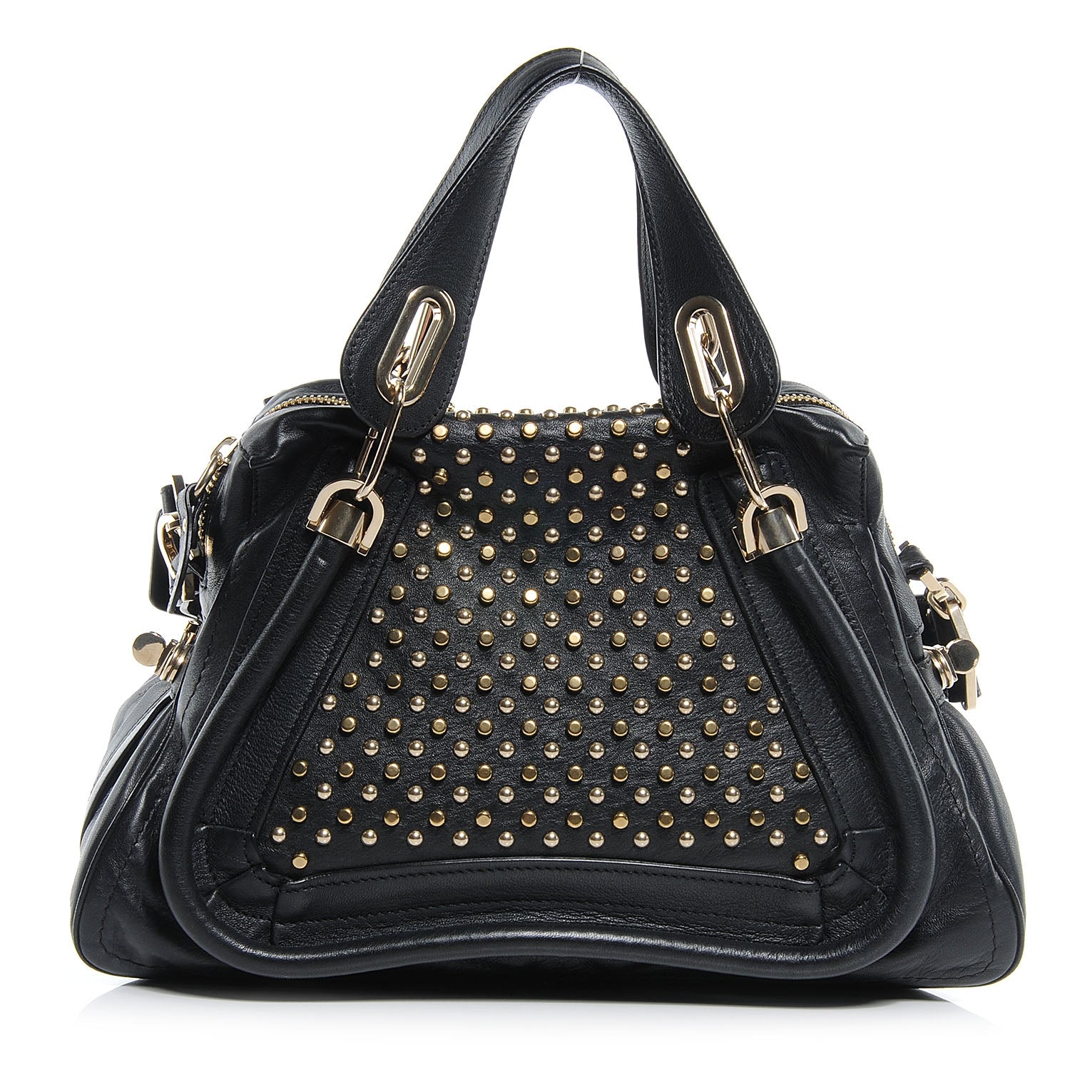 Chloe Leather Studded Medium Paraty Black 1 of 8