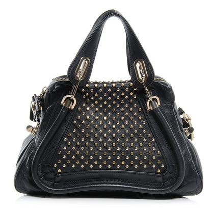 Chloe Leather Studded Medium Paraty Black 1 of 8