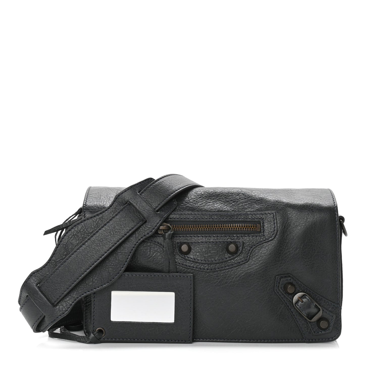 Agneau Classic Hardware Tool Kit Crossbody Anthracite