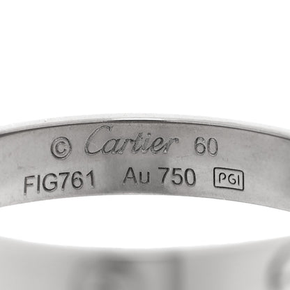 Cartier 18K White Gold 3.5mm LOVE Wedding Band Ring 60 9 4 of 4
