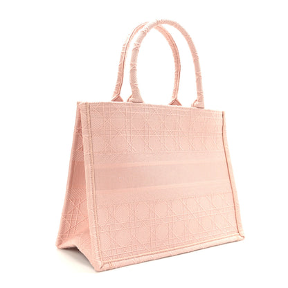 Christian Dior Canvas Embroidered Cannage Medium Book Tote Bois de Rose 3 of 10